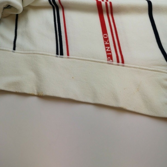 PINKO Logo Jumper Size S Made in Italy Asymmetric - Picture 7 of 8